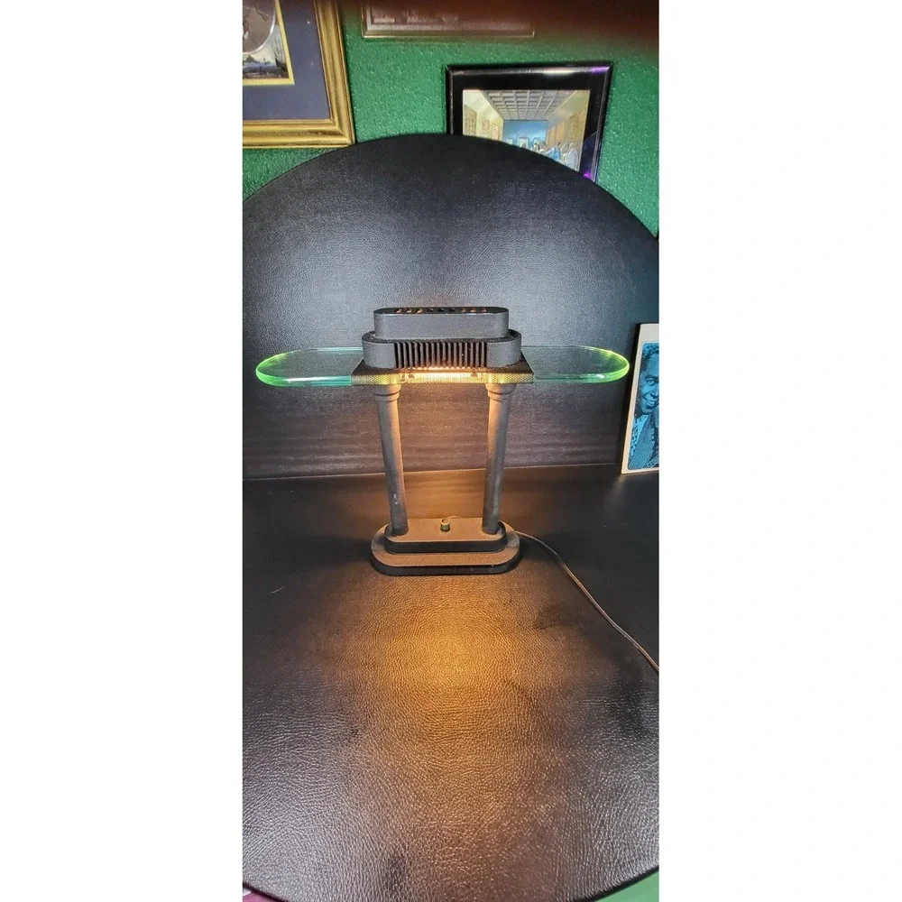 Vintage Robert Sonneman‎ Desk Style Bankers Postmodern RARE 1980's UFO Style
